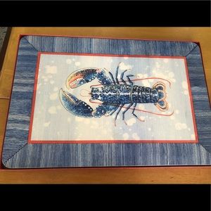 Summer doesn’t have to end! Set/4 boxed cork backed Lobster placemats